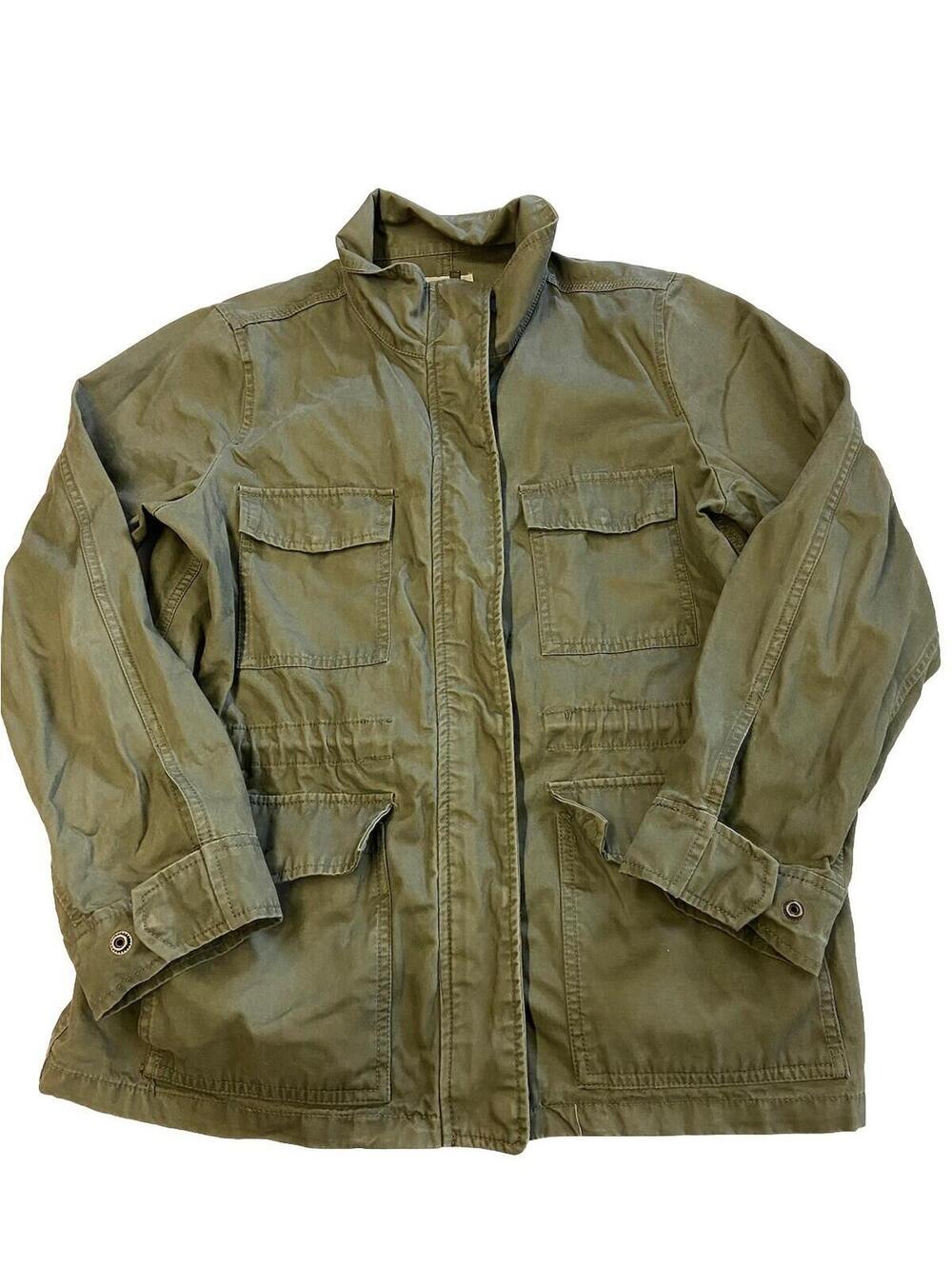 Womens MADEWELL Green Military Style Army Utility Surplus Jacket Sz M